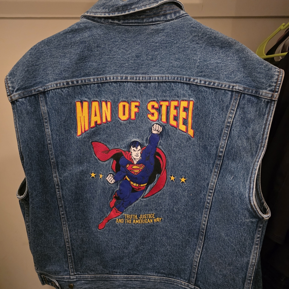 Vintage DC Superman Denim Jacket - Blue